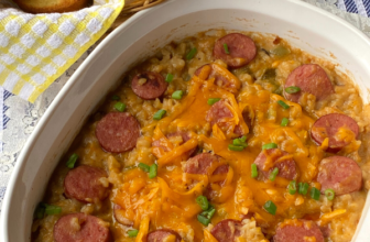SMOKED SAUSAGE AND RICE CASSEROLE