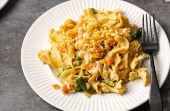 Rooster Noodle Casserole | Cookies and Cups