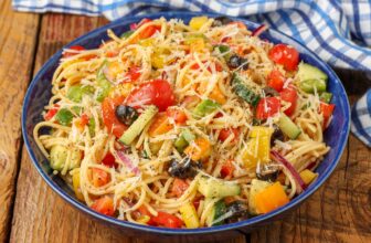 California Spaghetti Salad – Barefeet within the Kitchen