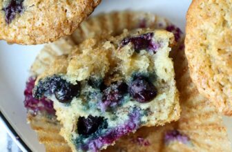 Extremely Moist Banana Blueberry Muffins
