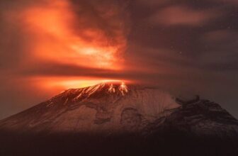 See Mexico’s Popocatépetl Volcano Erupt and Spew Ash