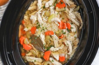 Crockpot Rooster Rice Soup – Spend With Pennies